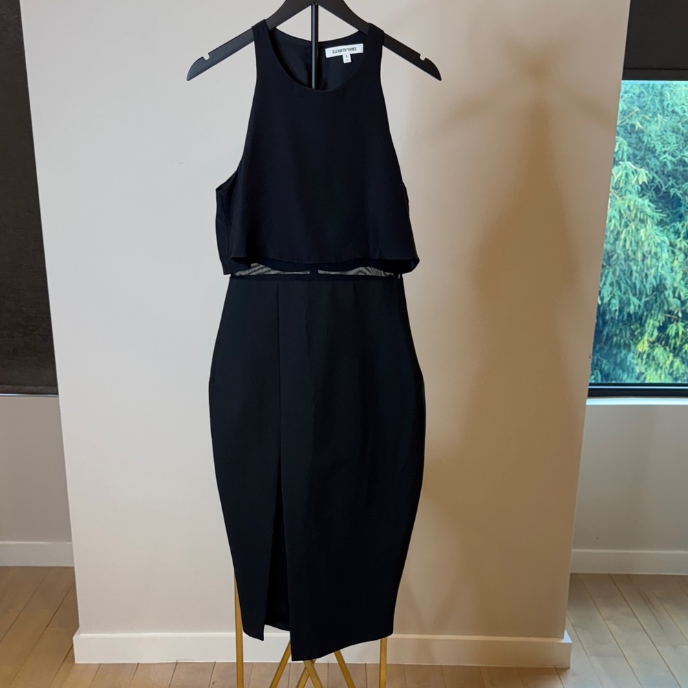 Elizabeth and James Black Midi Dress